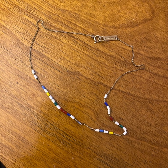 Isabel Marant Primary Colors  Bead Necklace on Gold Chain 16" NWOT - Picture 6 of 11